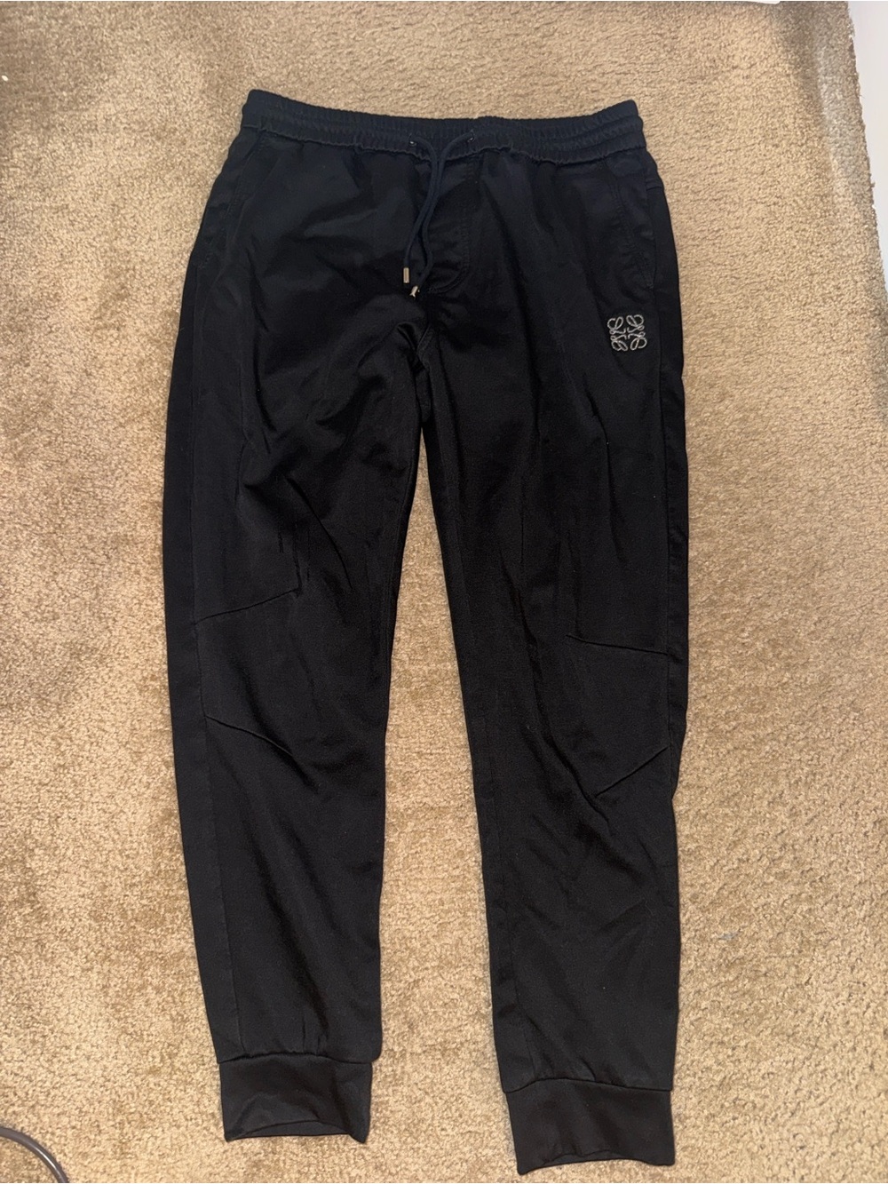 Source Unknown Black Jogger Sweatpants with Subtle Logo